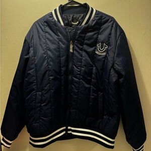 True Religion Bomber Jacket with Embroidered Logo